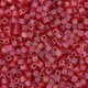 Miyuki square - cubes 1.8mm - Matted transparent red ab SB18-141FR